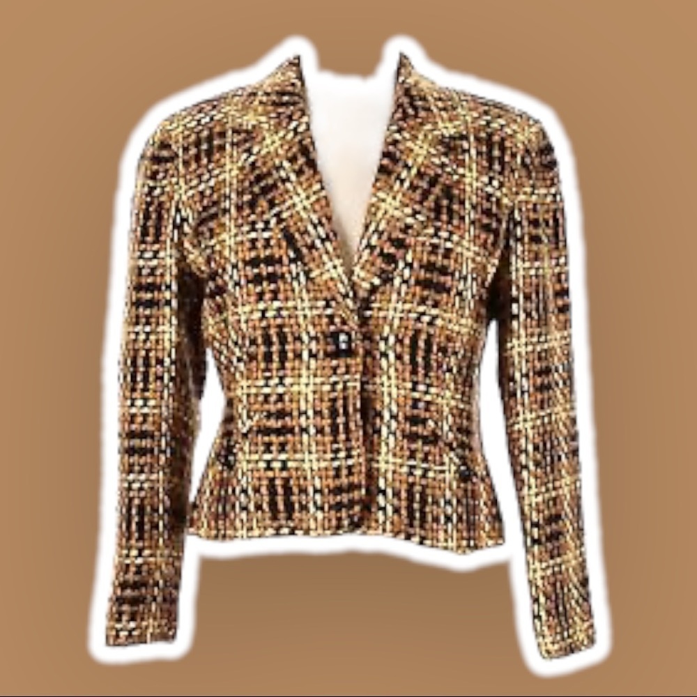 A Line Women Yellow Blazer 10 Petites